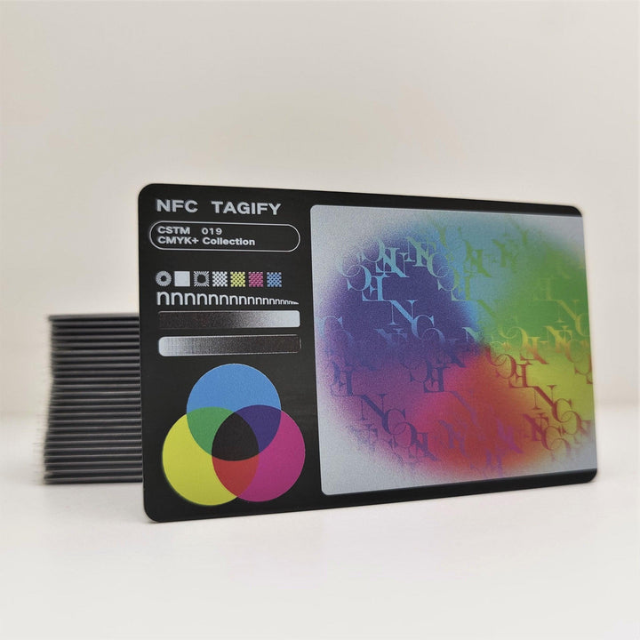 Brushed Metal Digital Cards - Printed - NFC Tagify