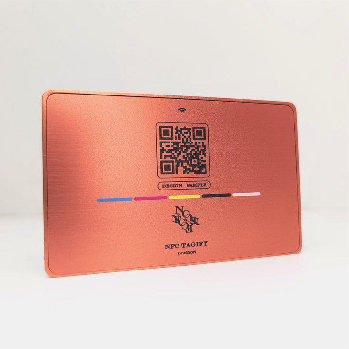 Brushed Metal Digital Cards - Printed - NFC Tagify