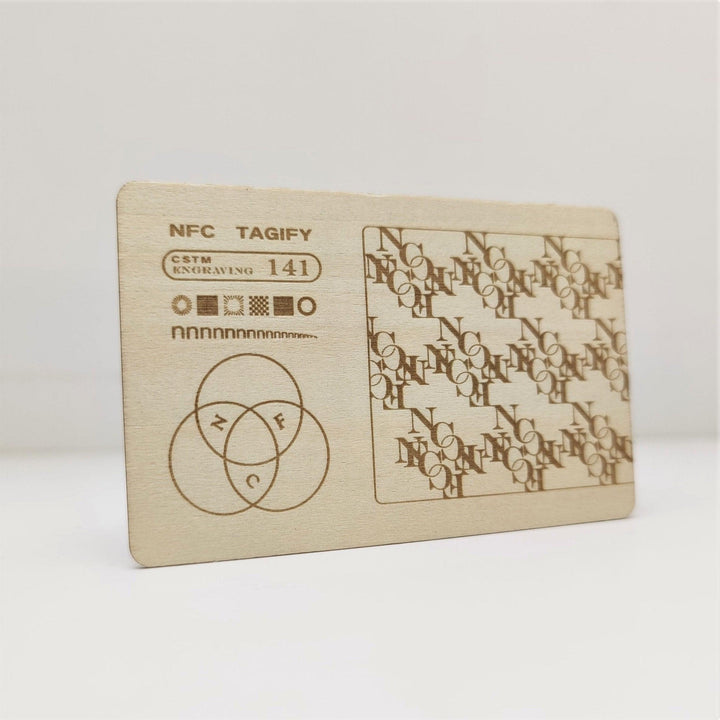Wooden Digital Business Card - Engraving - NFC Tagify